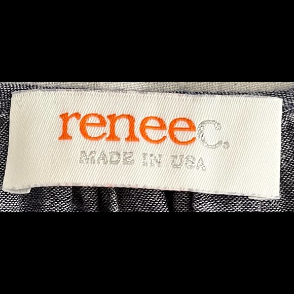 renee c. gray peasant blouse top with pink gold embroidery long sleeve sz small - Picture 11 of 13